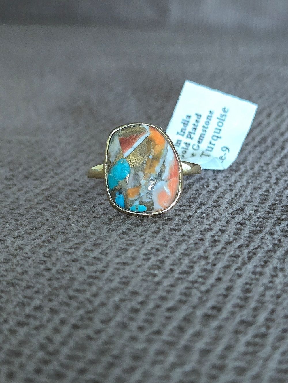 Shivam Misshapened Copper Turquoise Ring💍 - NWT - Picture 6 of 16